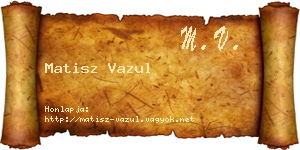 Matisz Vazul névjegykártya